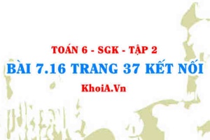 Bài 7.16 trang 37 Toán 6 Tập 2 Kết nối tri thức